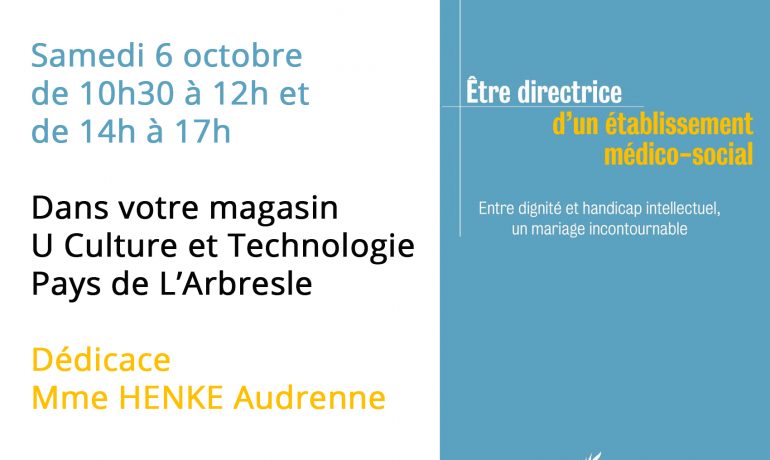 Evènement dédicace HENKE Audrenne Samedi 6 octobre